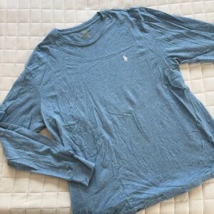 Polo Ralph Lauren Men’s Light Blue Long Sleeve Tee/T-Shirt